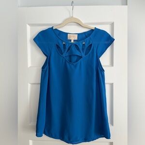 Skies are Blue Short Sleeve Blouse - Size Small